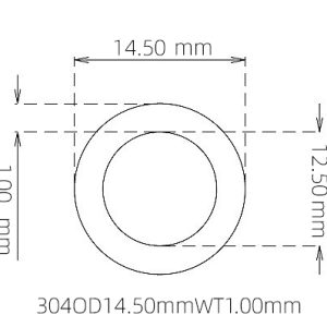 14.50mm / 12.50mm Stainless Steel 304 Capillary Tube