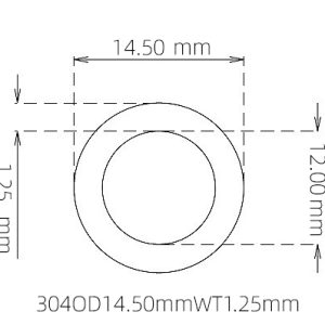 14.50mm / 12.00mm Stainless Steel 304 Capillary Tube