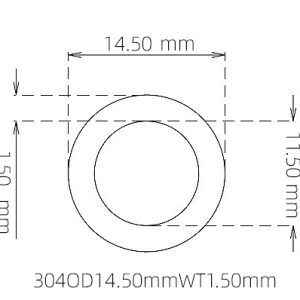 14.50mm / 11.50mm Stainless Steel 304 Capillary Tube