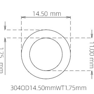 14.50mm / 11.00mm Stainless Steel 304 Capillary Tube
