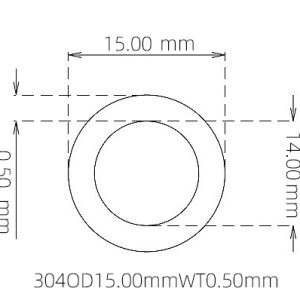 15.00mm / 14.00mm Stainless Steel 304 Capillary Tube