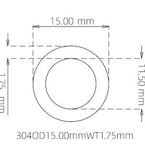 15.00mm / 11.50mm Stainless Steel 304 Capillary Tube