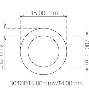 15.00mm / 7.00mm Stainless Steel 304 Capillary Tube