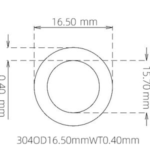 16.50mm / 15.70mm Stainless Steel 304 Capillary Tube