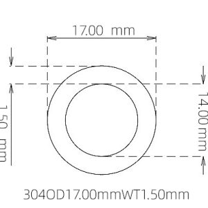 17.00mm / 14.00mm Stainless Steel 304 Capillary Tube