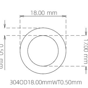 18.00mm / 17.00mm Stainless Steel 304 Capillary Tube
