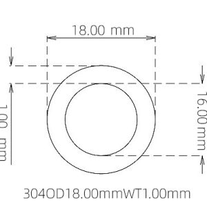 18.00mm / 16.00mm Stainless Steel 304 Capillary Tube