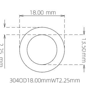 18.00mm / 13.50mm Stainless Steel 304 Capillary Tube