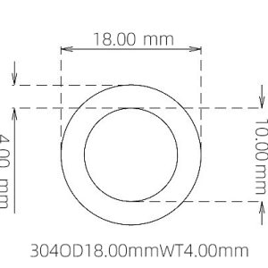 18.00mm / 10.00mm Stainless Steel 304 Capillary Tube