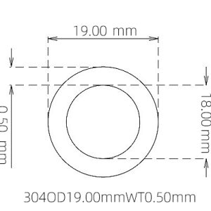 19.00mm / 18.00mm Stainless Steel 304 Capillary Tube