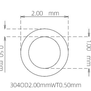2.00mm / 1.00mm Stainless Steel 304 Capillary Tube