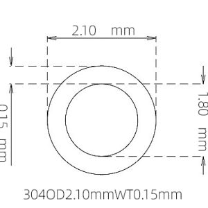 2.10mm / 1.80mm Stainless Steel 304 Capillary Tube