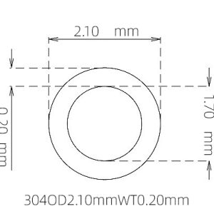 2.10mm / 1.70mm Stainless Steel 304 Capillary Tube