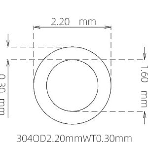 2.20mm / 1.60mm Stainless Steel 304 Capillary Tube