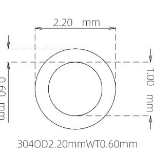2.20mm / 1.00mm Stainless Steel 304 Capillary Tube