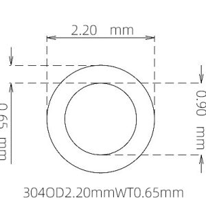2.20mm / 0.90mm Stainless Steel 304 Capillary Tube