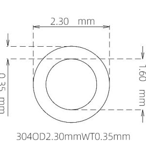 2.30mm / 1.60mm Stainless Steel 304 Capillary Tube