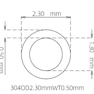2.30mm / 1.30mm Stainless Steel 304 Capillary Tube
