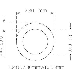 2.30mm / 1.00mm Stainless Steel 304 Capillary Tube