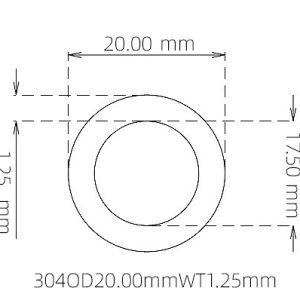 20.00mm / 17.50mm Stainless Steel 304 Capillary Tube