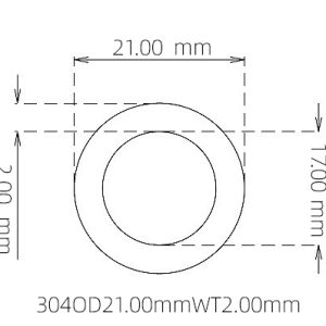 21.00mm / 17.00mm Stainless Steel 304 Capillary Tube