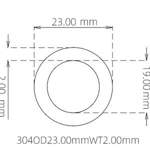 23.00mm / 19.00mm Stainless Steel 304 Capillary Tube