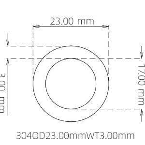 23.00mm / 17.00mm Stainless Steel 304 Capillary Tube