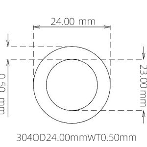 24.00mm / 23.00mm Stainless Steel 304 Capillary Tube