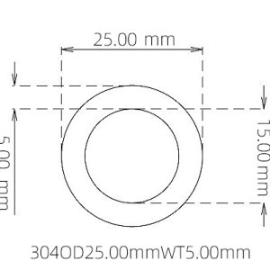 25.00mm / 15.00mm Stainless Steel 304 Capillary Tube
