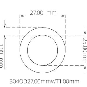 27.00mm / 25.00mm Stainless Steel 304 Capillary Tube