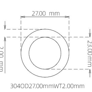 27.00mm / 23.00mm Stainless Steel 304 Capillary Tube