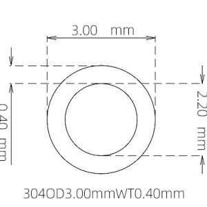 3.00mm / 2.20mm Stainless Steel 304 Capillary Tube