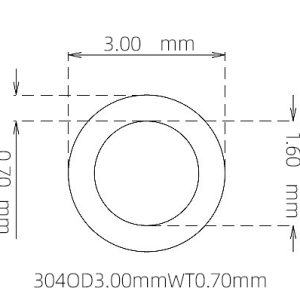3.00mm / 1.60mm Stainless Steel 304 Capillary Tube