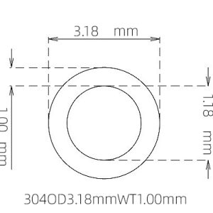 3.18mm / 1.18mm Stainless Steel 304 Capillary Tube