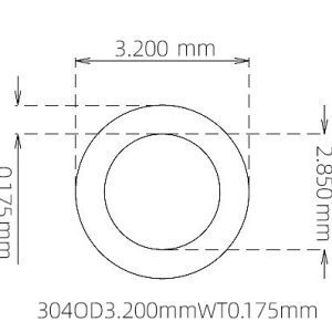 3.200mm / 2.850mm Stainless Steel 304 Capillary Tube