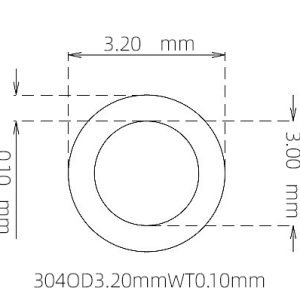 3.20mm / 3.00mm Stainless Steel 304 Capillary Tube