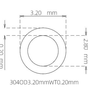 3.20mm / 2.80mm Stainless Steel 304 Capillary Tube