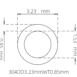 3.23mm / 1.53mm Stainless Steel 304 Capillary Tube