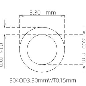 3.30mm / 3.00mm Stainless Steel 304 Capillary Tube