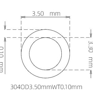 3.50mm / 3.30mm Stainless Steel 304 Capillary Tube