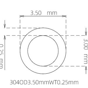 3.50mm / 3.00mm Stainless Steel 304 Capillary Tube