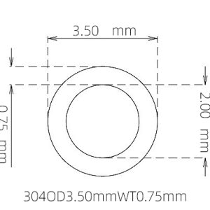 3.50mm / 2.00mm Stainless Steel 304 Capillary Tube