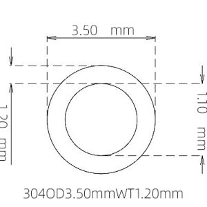3.50mm / 1.10mm Stainless Steel 304 Capillary Tube