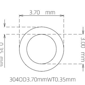 3.70mm / 3.00mm Stainless Steel 304 Capillary Tube