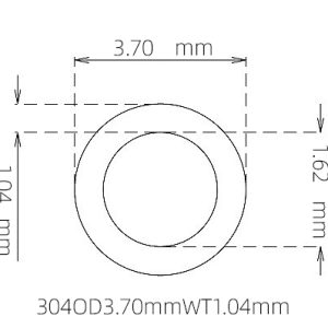 3.70mm / 1.62mm Stainless Steel 304 Capillary Tube