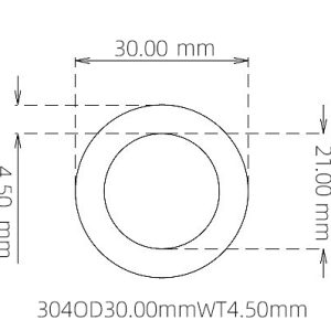 30.00mm / 21.00mm Stainless Steel 304 Capillary Tube