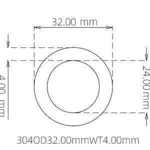 32.00mm / 24.00mm Stainless Steel 304 Capillary Tube