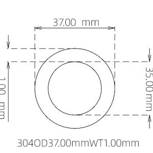 37.00mm / 35.00mm Stainless Steel 304 Capillary Tube