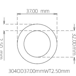 37.00mm / 32.00mm Stainless Steel 304 Capillary Tube