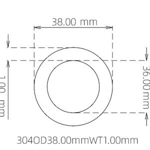 38.00mm / 36.00mm Stainless Steel 304 Capillary Tube